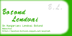 botond lendvai business card